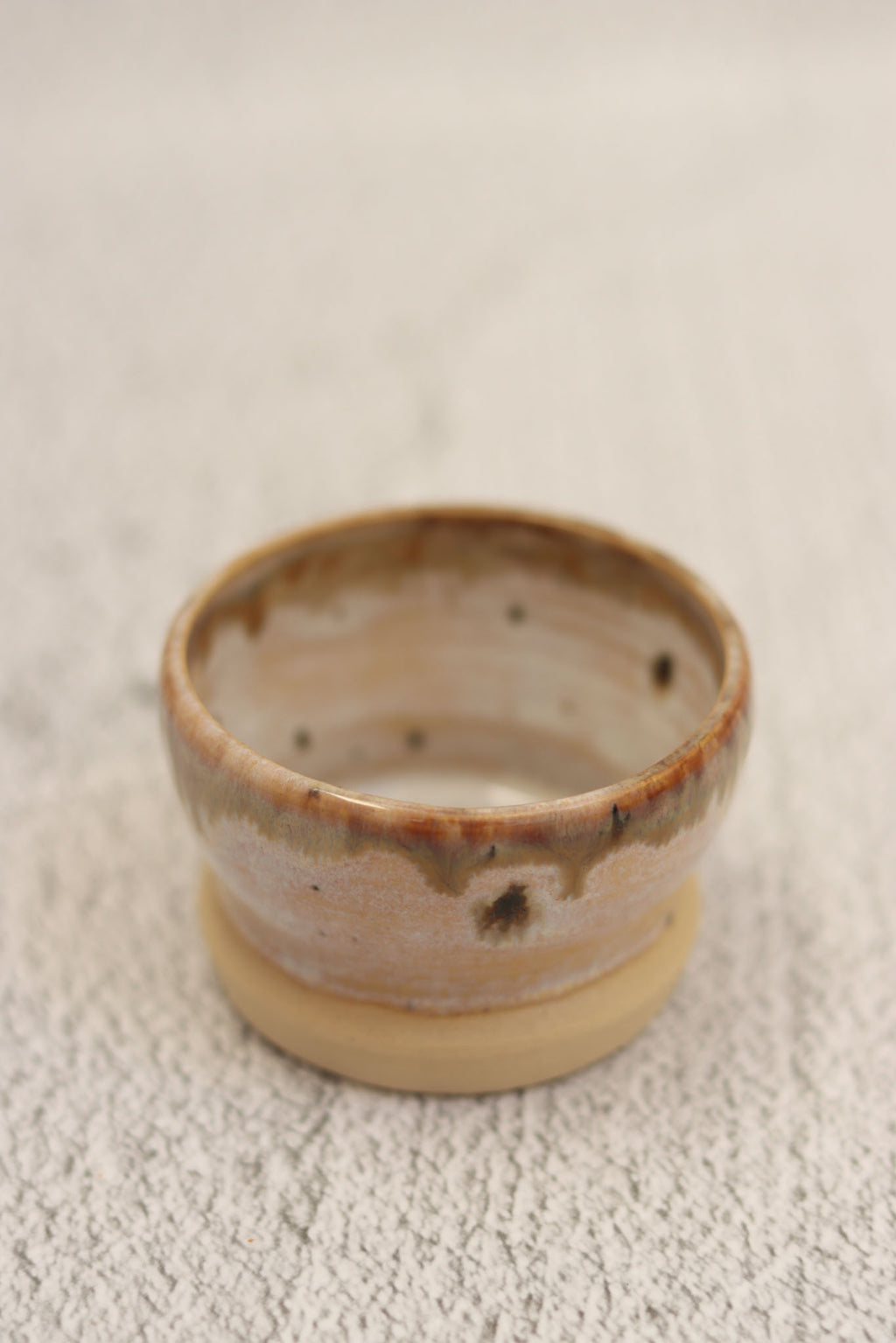 65. Footed Bowl White Opal