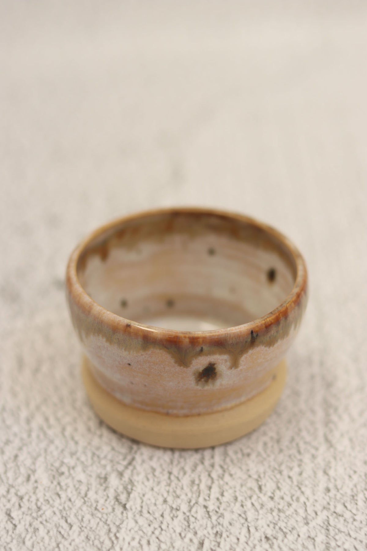 65. Footed Bowl White Opal