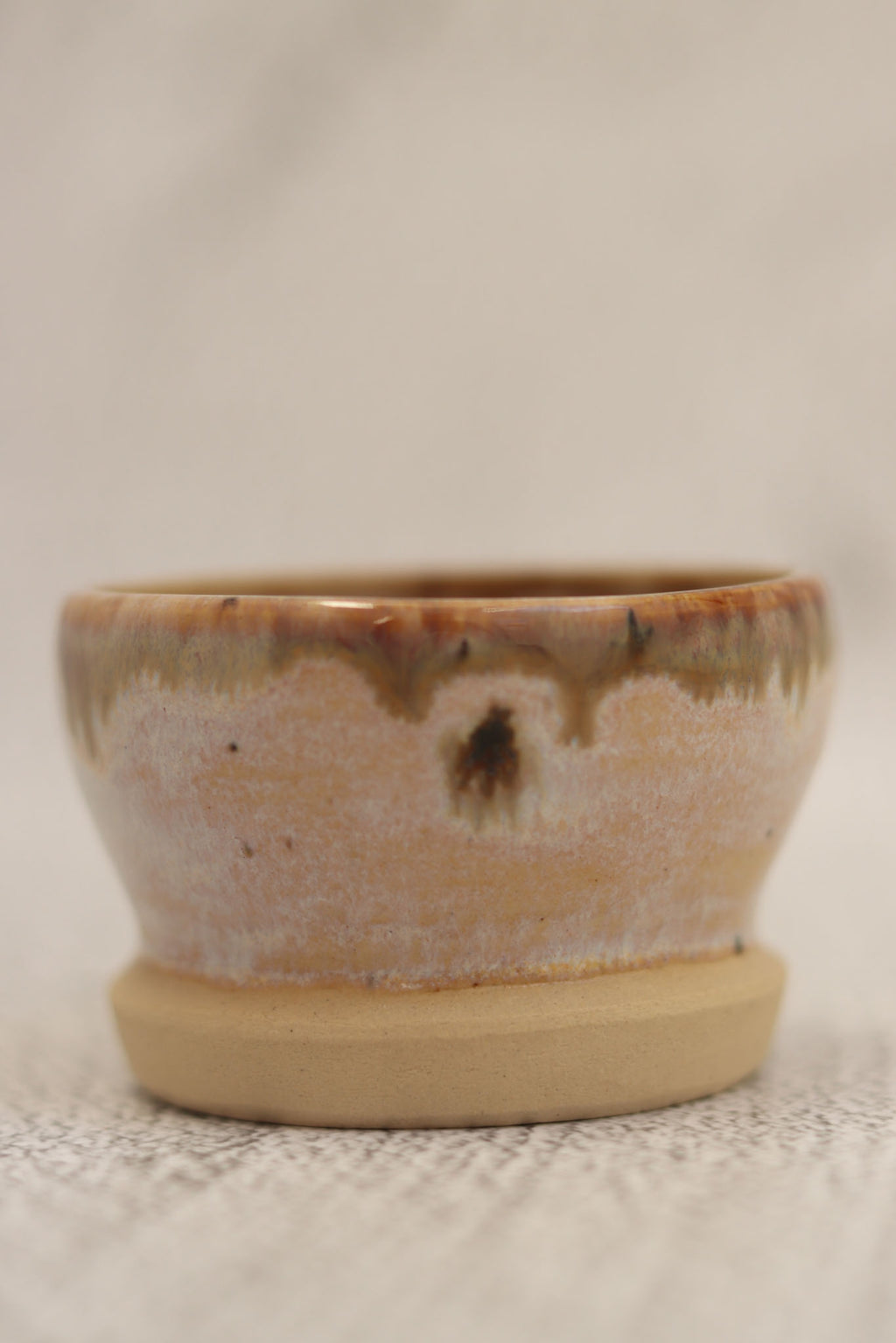 65. Footed Bowl White Opal