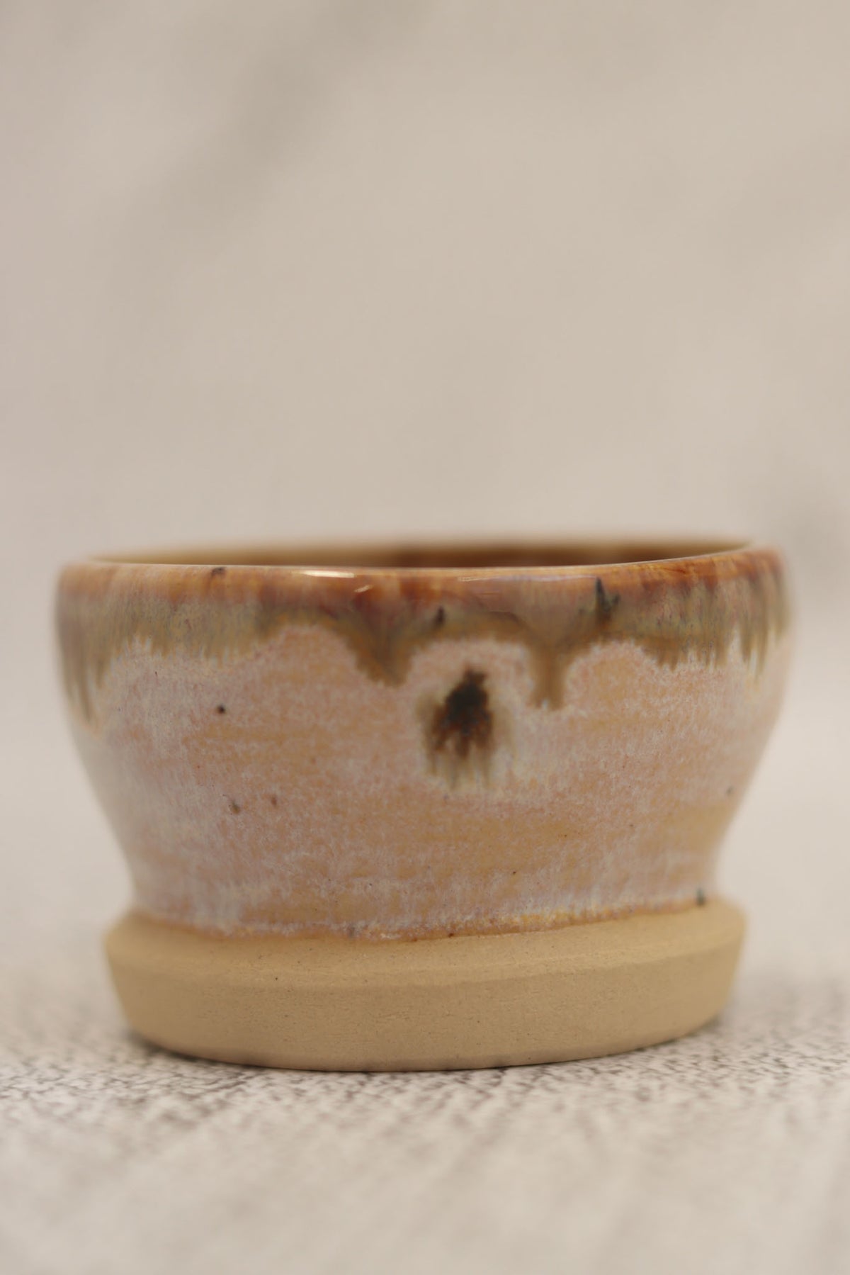 65. Footed Bowl White Opal
