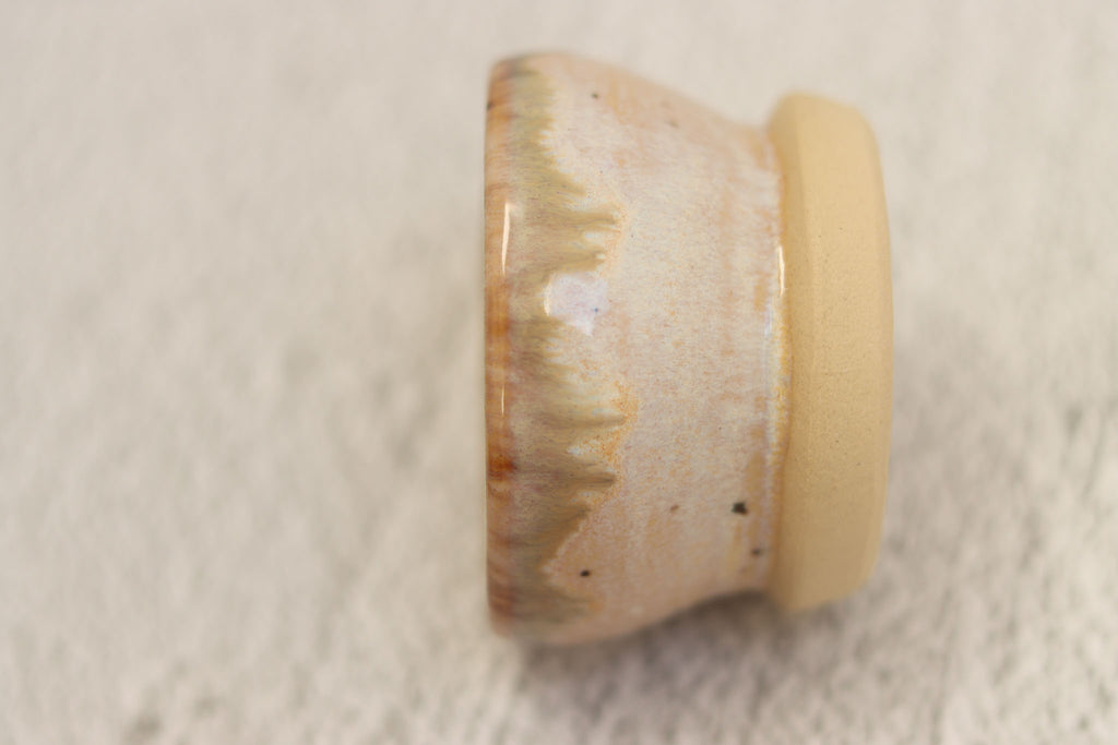 65. Footed Bowl White Opal