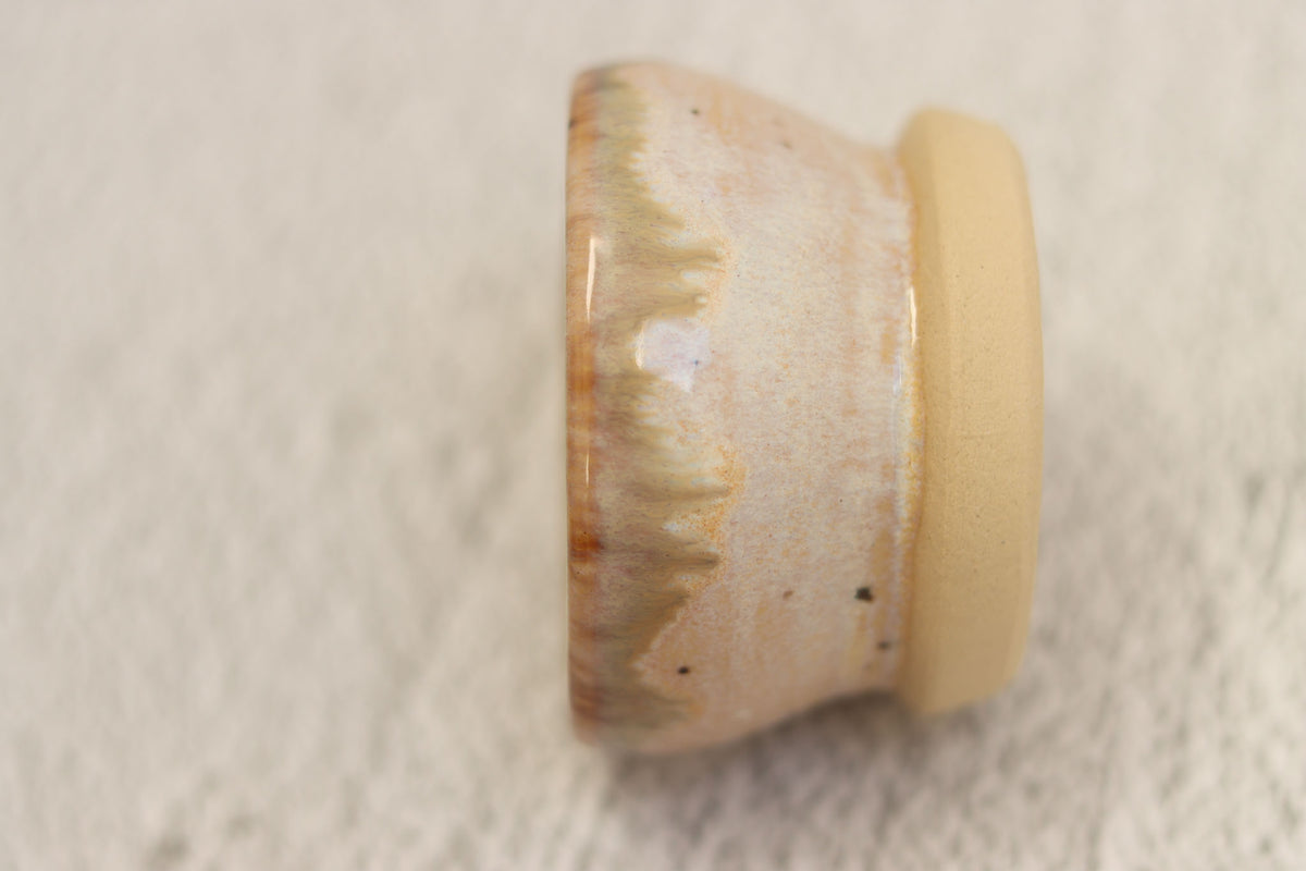 65. Footed Bowl White Opal
