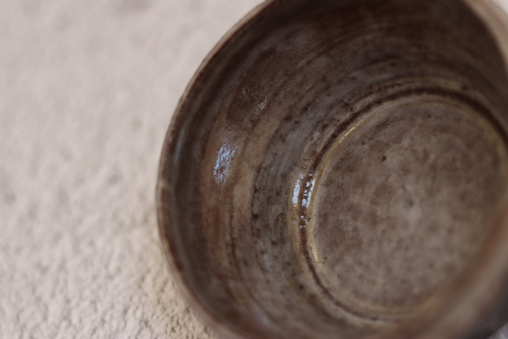 132. Black clay dip bowl