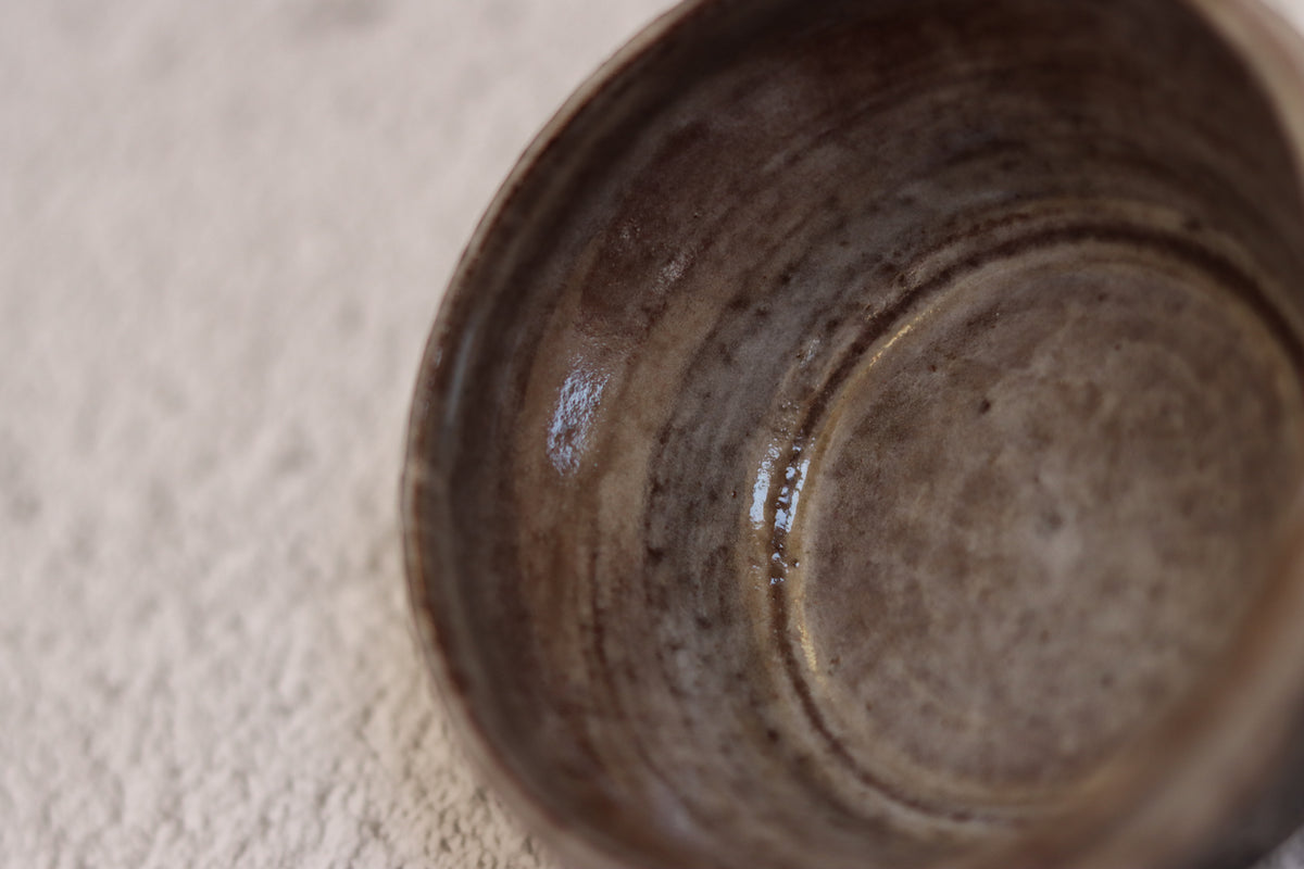 132. Black clay dip bowl