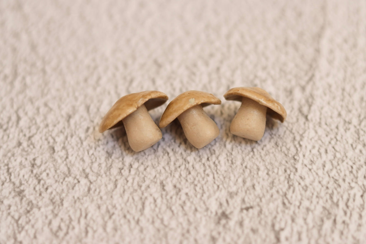 Trio of mushrooms - beige