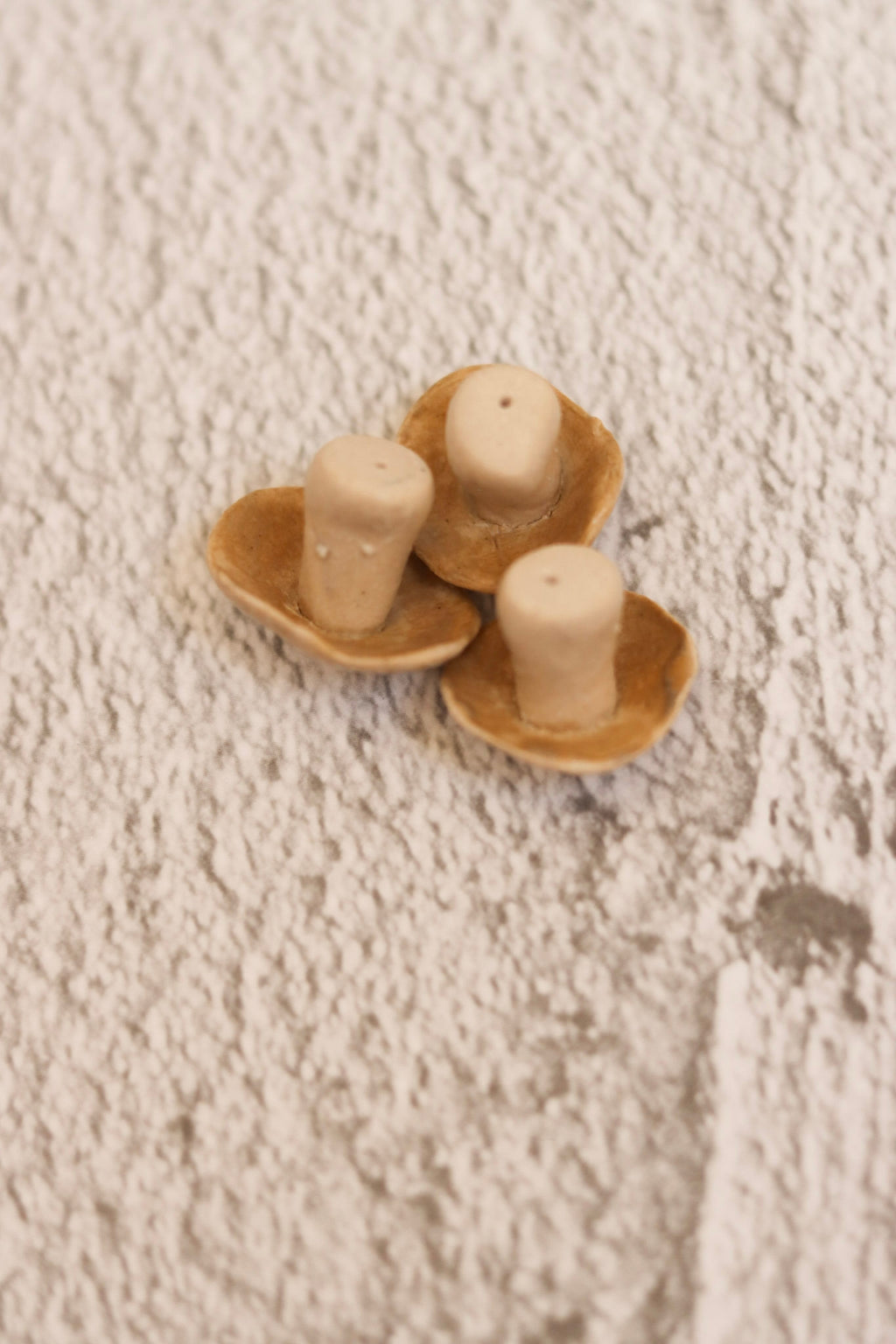Trio of mushrooms - beige