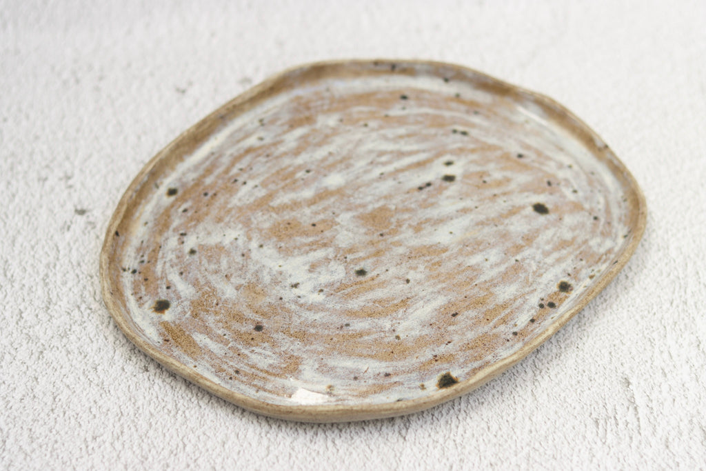 SECONDS. Oval Platter Grey Spot