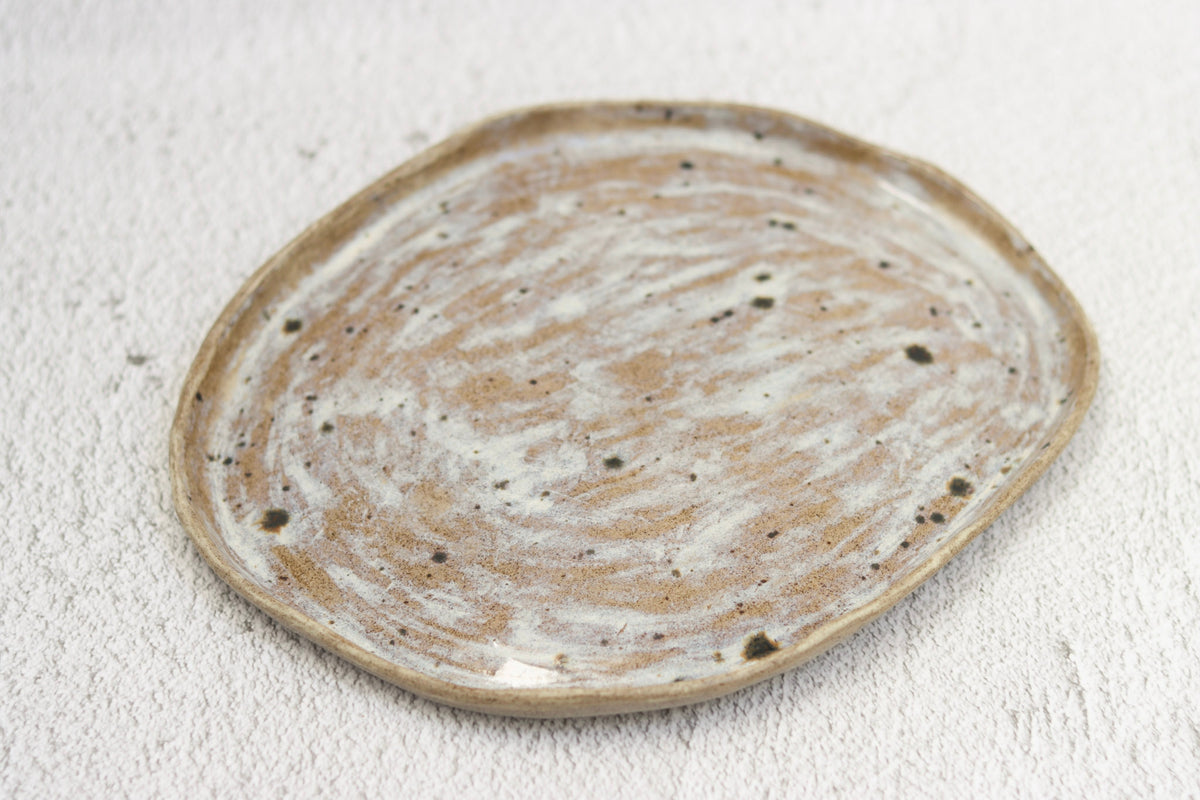 SECONDS. Oval Platter Grey Spot