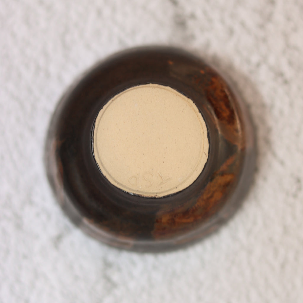 31. Footed Bowl Brown Drip