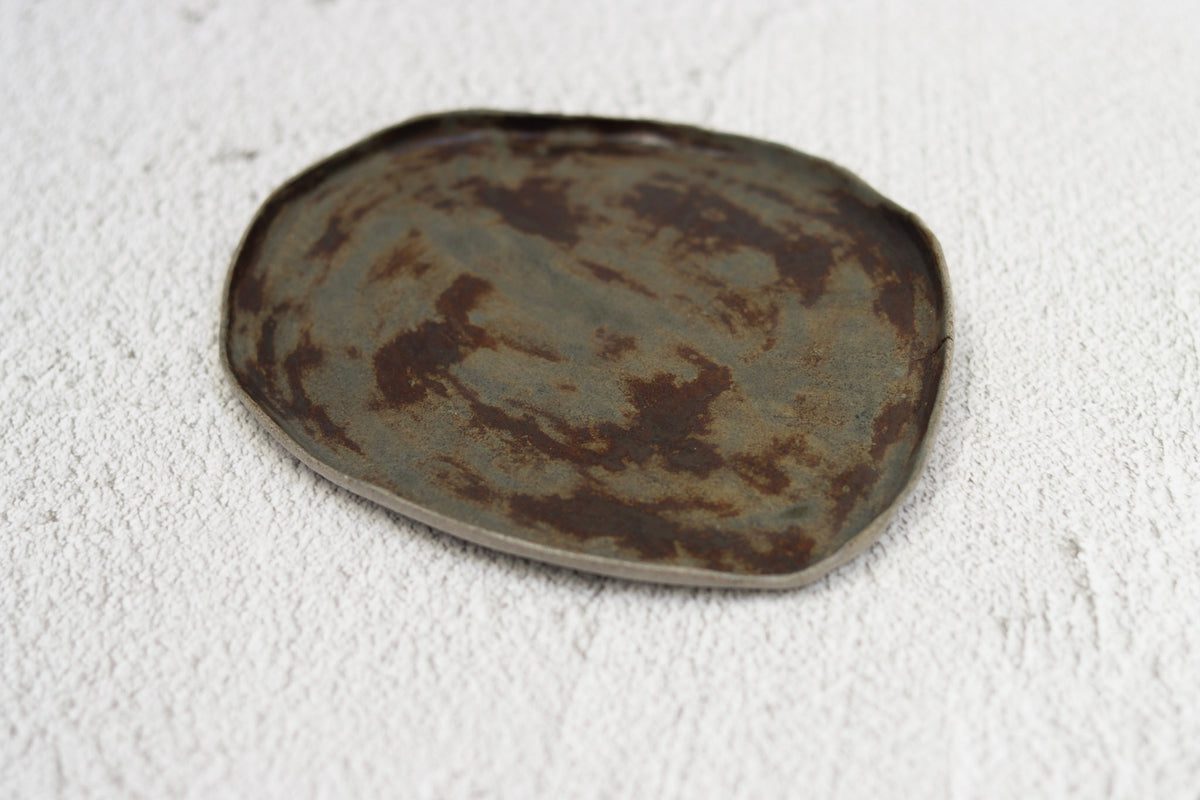 SECONDS. Small Platter Grey Khaki